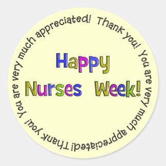 Happy Nurses Week Cadeaus Ronde Sticker