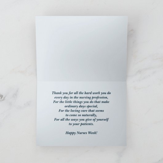 Happy Nurses Week Custom Kaart (Binnen)