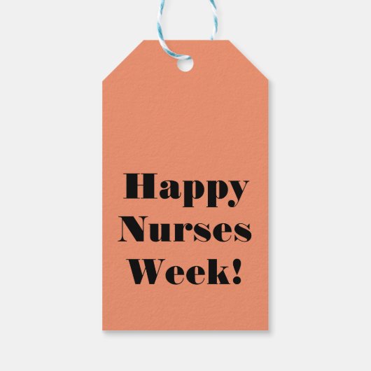 Happy Nurse's Week Gift Labels Aangepaste Roos Ver Cadeaulabel (Achterkant)