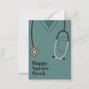 Happy Nurses Week  Stijl Verpleegkundige Waarderin Notitiekaartje