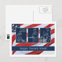 Happy Nurses Week. USA Patriotic
