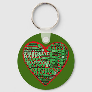 Happy O'Birthday St Patricks Day Birthday Tshirt Sleutelhanger