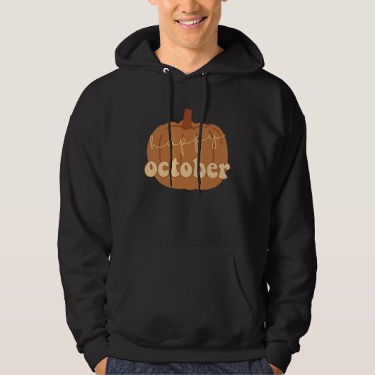 Happy October Fall Pumpkin Hoodie (Voorkant)