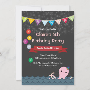 Happy Octopus Sterrennacht Birthday-uitnodigingen Kaart