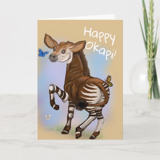 Happy Okapi. Kaart (Voorkant)