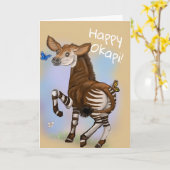 Happy Okapi. Kaart (Gele Bloem)