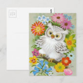 happy olwl in Flowers Briefkaart (Voorkant / Achterkant)