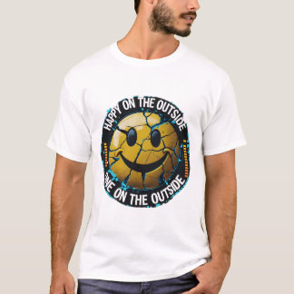 Happy on the Outside Emoji T-Shirt – Leuk design