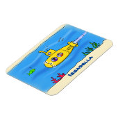 Happy-onderzeeër-cartoon Magneet (Linkerzijde)