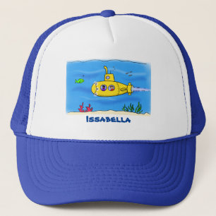 Happy-onderzeeër-cartoon Trucker Pet