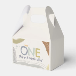 Happy One Eerste Verjaardag jongen Favor Boxes Bedankdoosjes