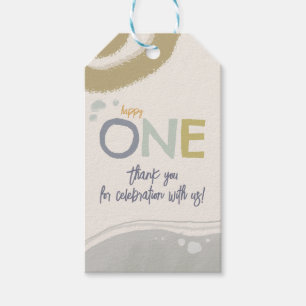 Happy One Eerste Verjaardagsjongen Gift Label Cadeaulabel
