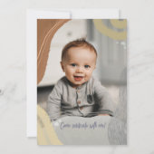 Happy One First Birthday Photo boy Invitation (Dos)