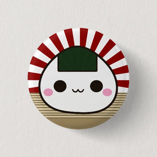 Happy Onigiri Ronde Button 3,2 Cm (Voorkant)