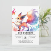 Happy Online Fox Verjaardag Kaart (Staand voorkant)