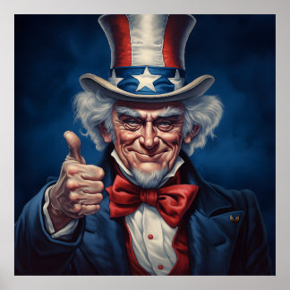 Happy oom Sam met Thumbs Up Poster