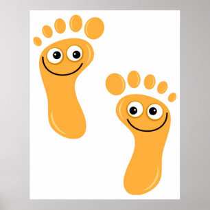 Happy Oranje Feet Poster