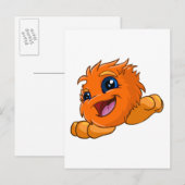 Happy oranje JubJub Briefkaart (Voorkant / Achterkant)