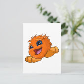 Happy oranje JubJub Briefkaart (Staand voorkant)
