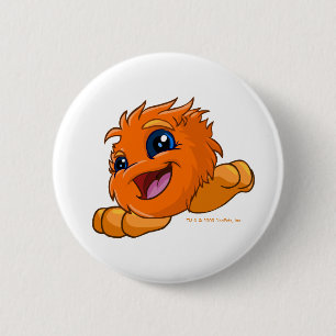 Happy oranje JubJub Ronde Button 5,7 Cm