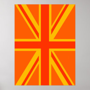 Happy Oranje Union Jack British Flag Swag Poster