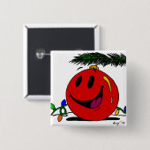 Happy Ornament Button (Voorkant /achterkant)