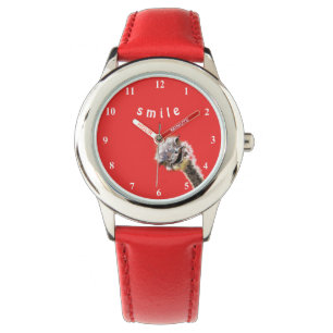 Happy Ostrich Bekijk uw kleuren - tekst Horloge