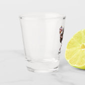 Happy Ostrich Dansend in de Cartoon van het Pet va Shot Glas (Links)