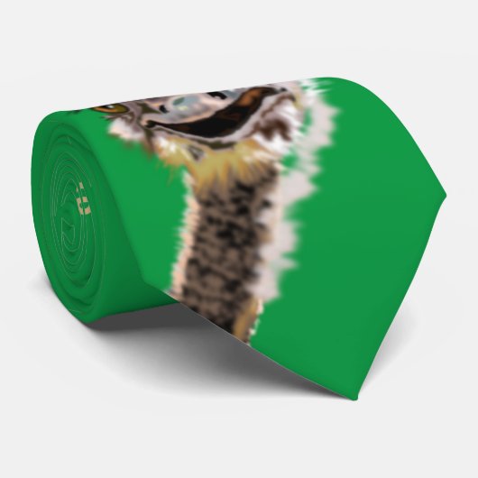 Happy Ostrich Funny Cravate (Roulé)