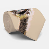 Happy Ostrich Funny Stropdassen (Opgerold)