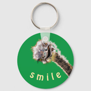 Happy Ostrich - glimlach - Kies uw kleuren Sleutelhanger