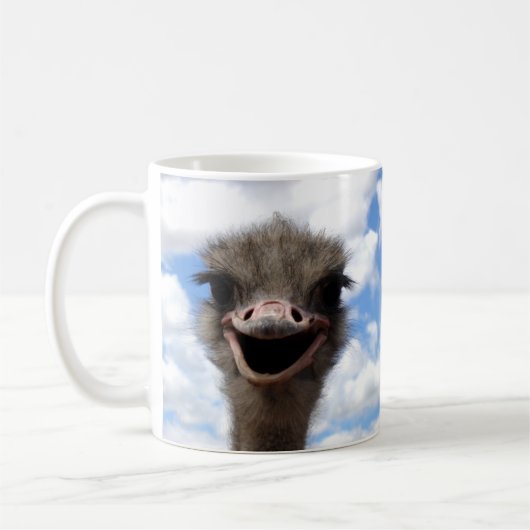 Happy Ostrich Koffiemok (Links)