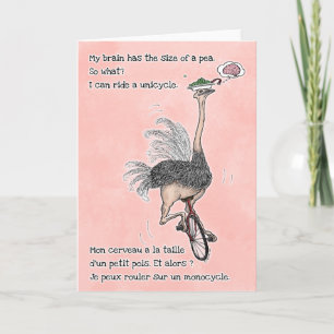 Happy Ostrich Moment - tweetallig Kaart
