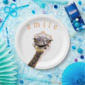 Happy Ostrich Papieren Bordje (Feest)