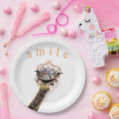 Happy Ostrich Papieren Bordje (Feest)