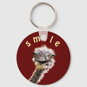 Happy Ostrich Sleutelhanger Gift Smile