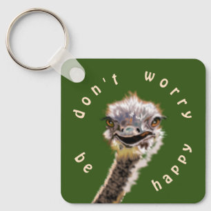 Happy Ostrich Sleutelhanger - Wees niet blij