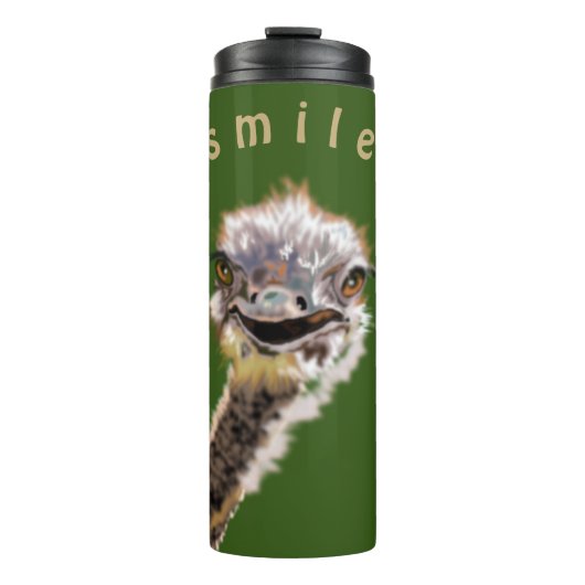 Happy Ostrich Thermosbeker (Voorkant)