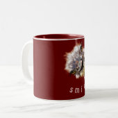 Happy Ostrich Tweekleurige Koffiemok (Voorkant links)