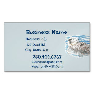 Happy Otter Animal Business Logo Carte de visite