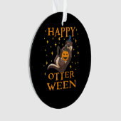 Happy Otterween Cute Zee Otter Halloween Costume Ornament (voorkant)