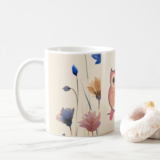 Happy Owl Classic Mok (Met donut)