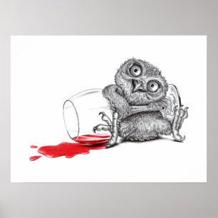 Happy Owl - Drink Poster