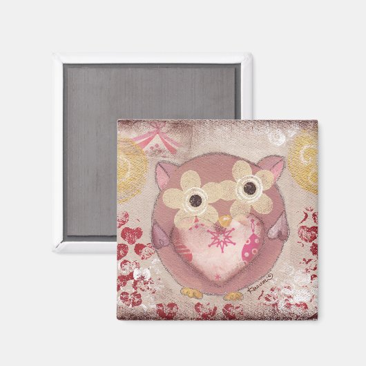 Happy Owl Magnet (Recto/Verso)