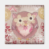 Happy Owl Magnet (Devant)