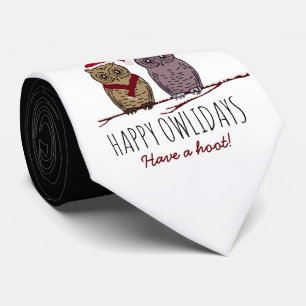 Happy Owlidays, feestelijk Stropdas
