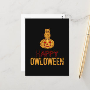 Happy Owloween, Halloween Briefkaart
