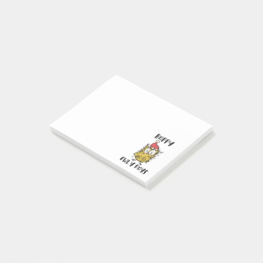 Happy Owly Days Grappige Santa Uil Post-it® Notes (Schuin)