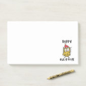 Happy Owly Days Grappige Santa Uil Post-it® Notes (Op bureau)