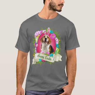 Happy Paasbeagle die Bunny Ear Cool draagt T-shirt